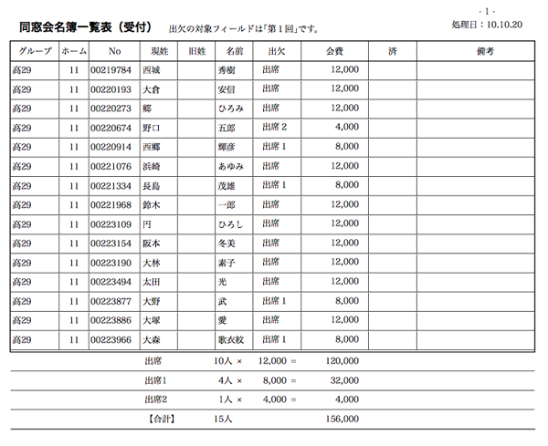 名簿一覧表（受付）